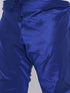 Jashvi Men's Plus Size Lavender Silk Blend Kurta And Blue Pyjama Set